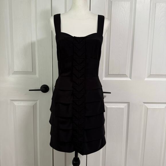 BCBGeneration Women's Black Tiered Layered Sleeveless Dress Size 4 - Picture 1 of 13